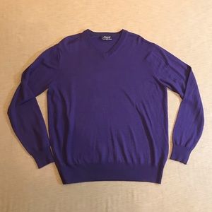 Jeremy Argyle NYC Purple Merino Wool V-Neck
